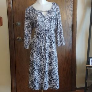 Avenue Plus Size Stretchy Midi-Length Skater Dress